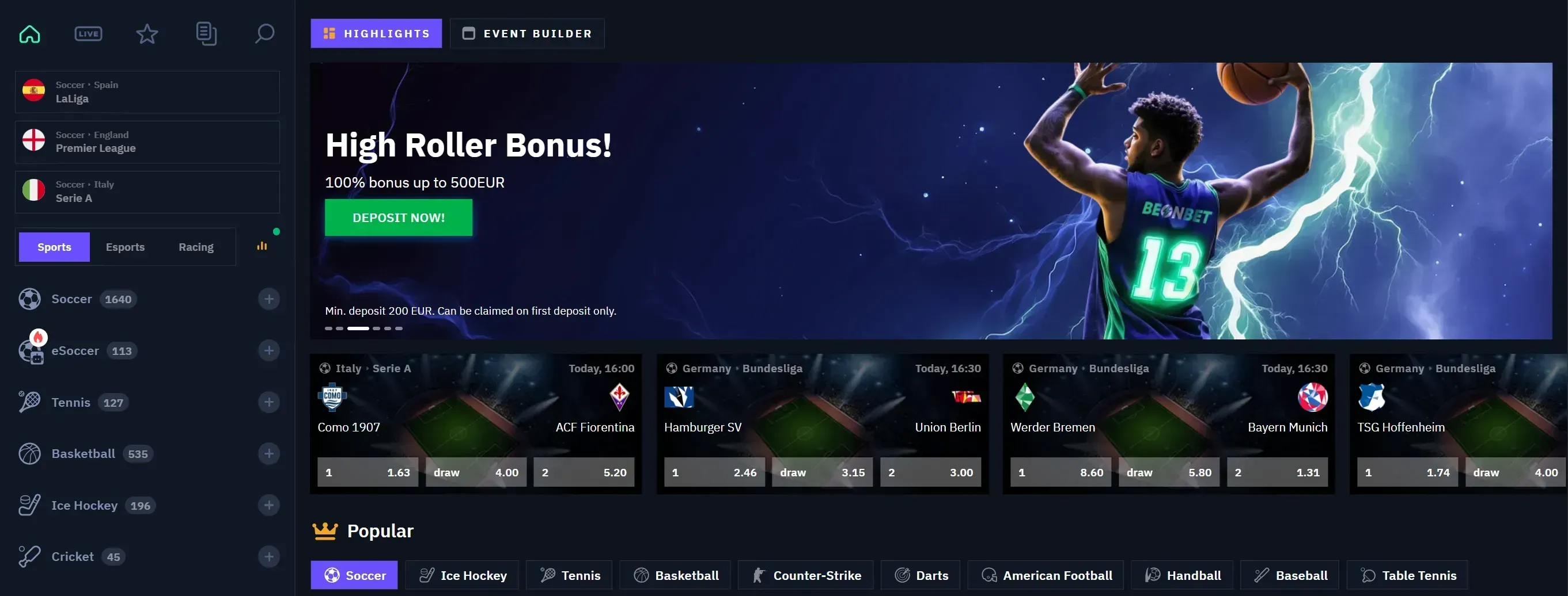 Spintado Casino sportweddenschappen