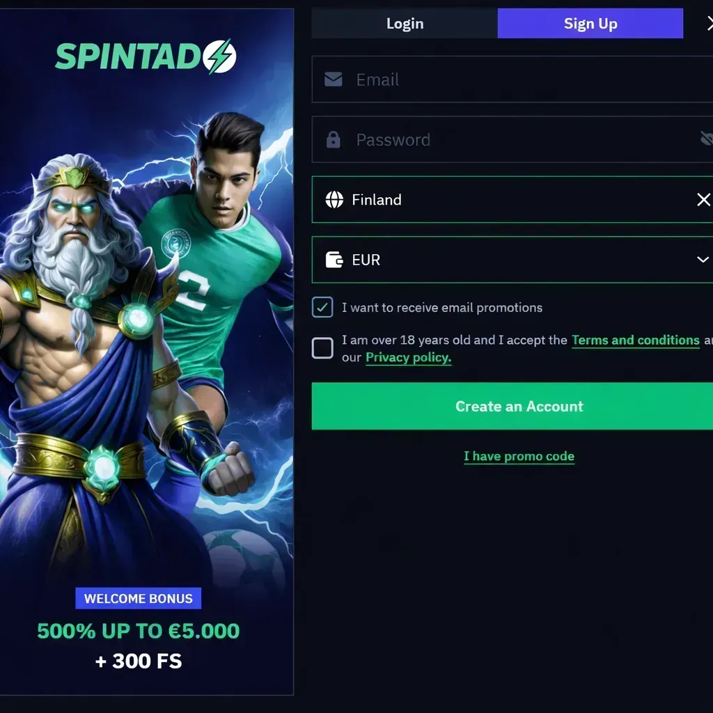 Spintado Casino login pagina