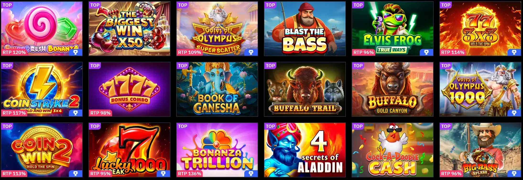 Spintado Casino top games